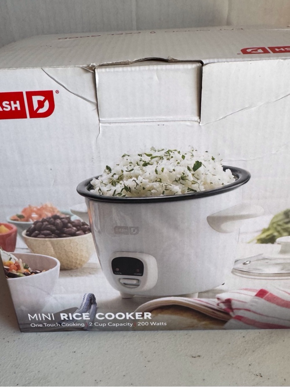 Ash White and Black Mini Rice Cooker